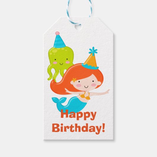 マーメイドの少女 ギフトタグ (正面)