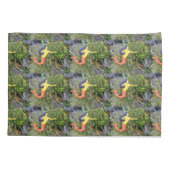 マーメイドの尾が赤い模様 枕カバー (裏面)