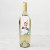 マーメイドの尾ユニークを持つクリスマスのトナカイ ボトルネックタグ (ボトル)