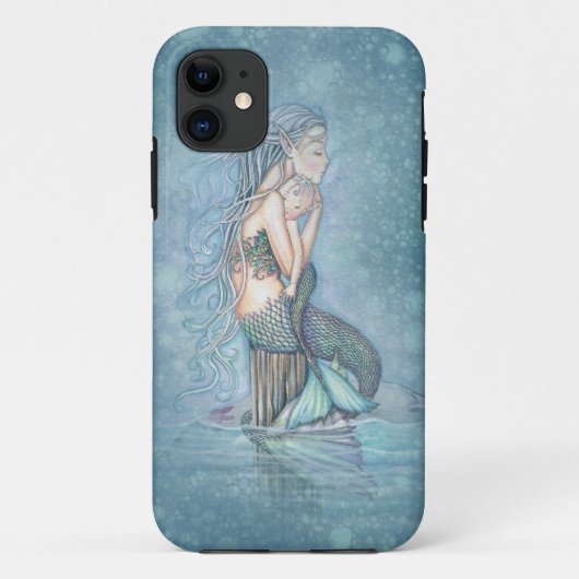 マーメイドの幻想芸術 iPhoneケース 母と子 Case-Mate iPhoneケース (裏面)