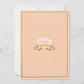 マーメイドの最初の誕生日の招待ピンク1日 招待状 (裏面)