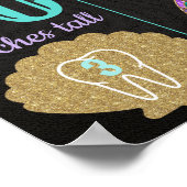 マーメイドの最初の誕生日の黒板ポスター、マイルストーン ポスター (角)