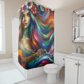 マーメイドの水中協奏曲」 シャワーカーテン (インサイチュ)