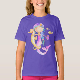 マーメイドの水彩画Tシャツ Tシャツ