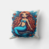 マーメイドの水彩 クッション (裏面)