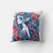 マーメイドの水彩 クッション (裏面)