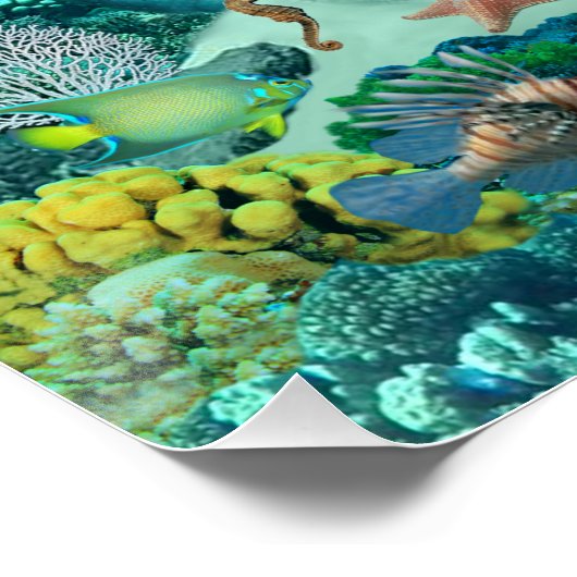 マーメイドの珊瑚礁の宝物 ポスター (コーナー)