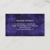 マーメイドの皮膚パープルシルバーフェイクグリッターモノグラム 名刺 (裏面)