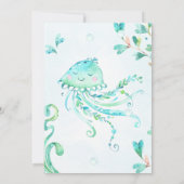 マーメイドの誕生日の招待ガールマジカルパーティーの日 招待状 (裏面)