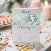マーメイドの誕生日パーティーの招待 ポストカード