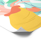 マーメイドの誕生日パーティーウェルカムサイン ポスター (角)