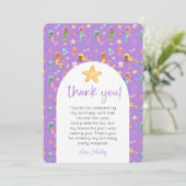 マーメイドの誕生日写真のお礼 招待状 (スタンド正面)