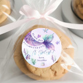 マーメイドの誕生日感謝していパーティー ラウンドシール