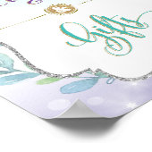 マーメイドの誕生日 ベイビーシャワーの看板 カード＆ギフト ポスター (角)