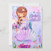 マーメイドの誕生日 招待状 (裏面)