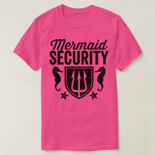 マーメイドの警備 Tシャツ (デザイン正面)