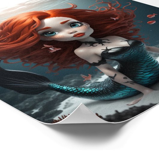 マーメイドの赤い髪 ポスター (角)
