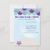 マーメイドの赤ちゃんシャワーの招待状 招待状 (正面)