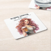 マーメイドの顔を赤らめる – バルドゥアの門 スクエアペーパーコースター (アングル)