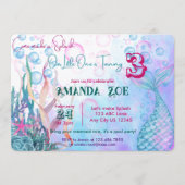 マーメイドの飛沫が舞うような招待状を作りましょう！ 招待状 (正面)