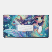 マーメイドの魅惑の水中世界 デスクマット (キーボード&マウス)