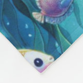 マーメイドの魅惑の水中世界 フリースブランケット (角)