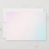 マーメイドの5歳誕生日パーティーの写真 招待状 (裏面)