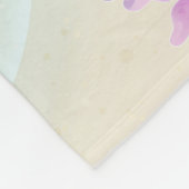 マーメイドの、魚、波、美しい色 フリースブランケット (角)