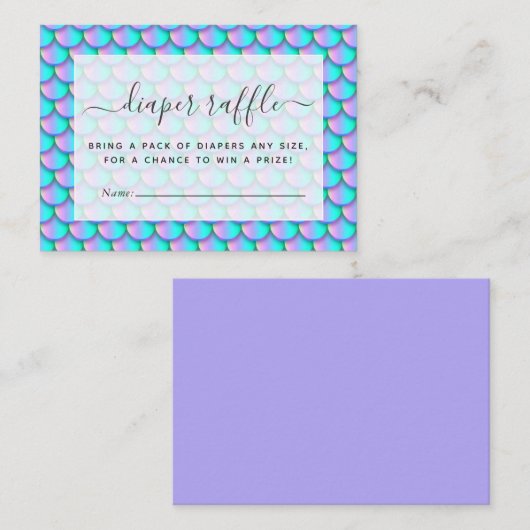 マーメイドはかりで測おむつラッフル エンクロージャーカード (正面/裏面)