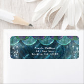 マーメイドはかりで測アンダーザシーパーティの招待状 ラベル (インサイチュ)