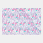 マーメイドはかりで測ウォーターカラフルカラー背景 ラッピングペーパーシート (正面2)