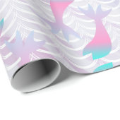 マーメイドはかりで測ウオーターカラーパターンパープル ラッピングペーパー (ロールコーナー)