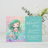 マーメイドはかりで測ガールズバースデーパーティー 招待状 (スタンド正面)