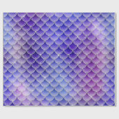 マーメイドはかりで測グリッターグレーブルーインディゴパープル ラッピングペーパー (フラット)