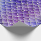 マーメイドはかりで測グリッターグレーブルーインディゴパープル ラッピングペーパー (角)