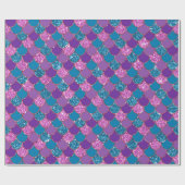 マーメイドはかりで測グリッター紫金ゴールドピンク ラッピングペーパー (フラット)