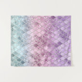 マーメイドはかりで測グリッター#2a (フェイクグリッター) #shiny タペストリー (正面(横))