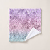 マーメイドはかりで測グリッター#2a (フェイクグリッター) #shiny バスタオルセット (ウォッシュタオル)