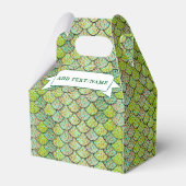 マーメイドはかりで測グリーンパターン名前をカスタムする フェイバーボックス (裏面サイド)