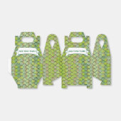 マーメイドはかりで測グリーンパターン名前をカスタムする フェイバーボックス (折り畳みなし)