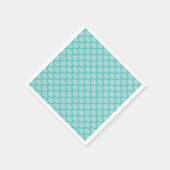 マーメイドはかりで測ターコイズ誕生日パーティー スタンダードカクテルナプキン (角)