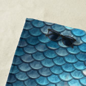 マーメイドはかりで測ターコイズ ビーチタオル (インサイチュ)