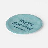 マーメイドはかりで測ハッピーバースデー ペーパープレート (アングル)