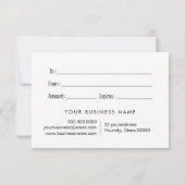 マーメイドはかりで測バックグラウンドギフトカード (裏面)