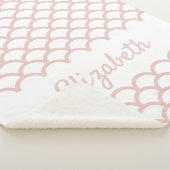 マーメイドはかりで測バラ金ゴールド白モノグラム模様 シェルパブランケット (3/4)