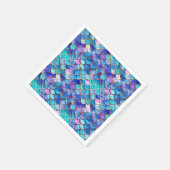 マーメイドはかりで測パターン小さな女の子誕生日パーティー スタンダードカクテルナプキン (角)