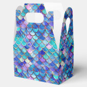 マーメイドはかりで測パターン小さな女の子誕生日パーティー フェイバーボックス (オープン)