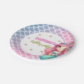マーメイドはかりで測パターン誕生日パーティー紙プレート ペーパープレート (アングル)