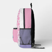 マーメイドはかりで測パープルとピンクのプリントカットソーバッグ プリントバックパック (右)