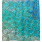 マーメイドはかりで測ビーチサマーウォーターシーおもしろい シャワーカーテン (正面)